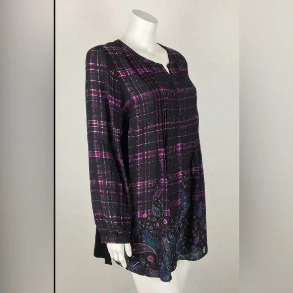 Daniel Rainn DR2 Mixed Media Tunic Top - Picture 2 of 9